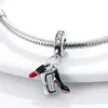 925 Silber Fit Pandora Original Charms DIY Anhänger Frauen Armbänder Perlen Rote Serie Anhänger Charms Perlen Plata Charms von Ley