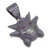 Pendant Necklaces OMYFUN Factory Price Hip Hop Animal Necklace With CZ Iced Pave Bling Charm Pendants & Fashion Party Jewelry