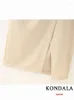 Rokken Kondala Chic Solid Elegant Women Bow Long Split Rechte rok Fashion 2023 Streetwear Spring Luxury Lace Folds Mujer