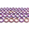 Perline Altro 8/10/12/14mm Viola Ematite Pietra Naturale Cerchio Rotondo Distanziatori Sciolti Per Gioielli Che Fanno Accessori Per Braccialetti Fai Da TeAltro