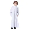 Ethnic Clothing Islamic Boys Jubba Thobe Thawb Kaftan Muslim Abaya Prayer Long Sleeve Children Robes Kids Ramadan Casual Dress Robe