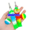 Coloré Multifonction Silicone Pipes Herbe Tabac En Verre Filtre Cuillère Multihole Bol Portable Plates-formes Pétrolières 10 MM Ongles Pointe Paille Pipes Fumer Porte-Cigarette DHL