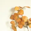 Декоративные цветы моделирование растений круглый медный листья декор дома сад шелк