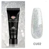 Nail Gel MEET ACROSS 15ml Reflective Glitter Extension Polish Quick Building Varnish Acrylic UV LED All For