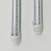 T8 LED Tubes V-shaped FA8 R17D 8ft 6ft 5ft 70W AC85-265V PF0.95 SMD2835 Lights One Single Pin 8 foot Fluorescent Lamps 5000K 5500K 2400mm Rotate V Shape Linear Bulbs Bar