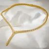 ディナーパーティーチョーカー薄型ネックレスデザイナーコレクション新スタイルの高級ジュエリー女性女性フルダイヤモンドメッキゴールドヘビ蛇のような首輪チョーカー
