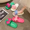 Slippers 2021 Summer New Fashion Women's Flip Flops Fashion Butterfly-knot Sandals Women Open Toe Sandals Soft Comfortable Wild Slides Z0317