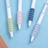 Hand Cocoon Soft Grip Hidden Retractable Fountain Pens Replaceable Cartridge White Solid Plastic Press Fountain Pen with 0.38mm Ultra Fine Nib