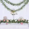 Fleurs décoratives artificielles eucalyptus guirlande vignes Faux verdure mariage toile de fond arc décoration murale 6 pieds/PC