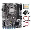 Moederborden b75 12 kaart btc mijnbouw moederbord g530 cpu usb3.0 adapter sata kabelschakelaar 12xusb3.0 slot lga1155 ddr3 ram msata