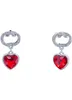 2023 pearl diamond 14k white gold large design women's earrings letter v earrings charm8888888