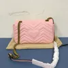 Rosa marmont bolsa feminina crossbody sacos de luxo designer couro genuíno feminino bolsa ombro 26 cm carteiras embreagem