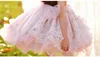 Robes de fille vêtements de bébé espagnol Vintage princesse robe de bal nœud imprimé dentelle conception fête d'anniversaire Pâques Eid Lolita robes pour les filles A1338 W0314