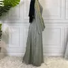 民族衣類Eid Mubarak Dubai Turkey Muslim Satin Abayas for Women Turkish Hijab Caftan Dress Kaftan Islamic Vestido Arabe Mujer