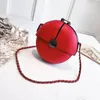 Kvällspåsar mode boll form vit crossbody väska novelties fancy liten rund axelkedja söt mynt handväska på japansk stil