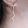 Kolczyki Hoop Real 925 srebrny węża Huggie Dainty Earring dla kobiet