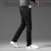 Mäns jeansdesigner 2023 Spring Autumn Stretch Denim Slim Jean Man Classic Trousers Black Fashion Mens Pants HWMH T9WF