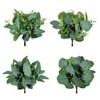 Fleurs décoratives plante artificielle Mini feuilles d'eucalyptus vert fausse feuille de soie bricolage Bouquet de mariée pour la maison jardin fête mariage décor