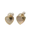 Baumeln Ohrringe Mode Doppelseitige Große Kleine Perle Für Frauen Koreanische Elegante Schmuck Vintage Shell Herz Charme Quaste Drop