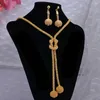 Necklace Earrings Set Dubai Arab Nigeria For Girl Women Bride Gold Color Bridal Wedding Lantern Gifts