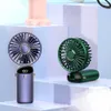 USB Mini Wind Power Handheld Fan Outdoor Mini Creative Desktop Office Mute Folding Fan Portable Cooling Held Digital Display Fan