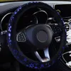 Hot Stamping Sneeuwvlok stuurwielomslag 4 kleuren auto stuurwielbedekkingen glanzende sneeuwvlok auto-accessoires universele autostyling