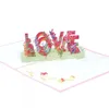 10pcs ręcznie robione kirigami origami love 3D kartki z życzenie