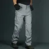 Pantalones para hombre Cargo táctico Hombres al aire libre Impermeable SWAT Combat Militar Camuflaje Pantalones Casual Multi bolsillo Hombre Joggers de trabajo 230317