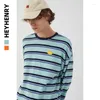 Men's T Shirts Striped Long Sleeve Mens Casual Autumn Harajuku Tie Dye Tees Streetwear Hip Hop Loose Tshirts 2023 Tops