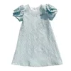 Robes de fille élégante robe de demoiselle d'honneur pour enfants belle fleur manches bouffantes filles vêtements bébé filles robes de princesse pour mariage 4-15 ans 230320