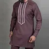 Traccetti da uomo Summer Dashiki African African Suit Shirt ricamato Top a manica lunga e pantaloni casual a 2 pezzi Element Man Brand Set M-4xl 230320