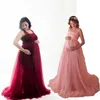 Robes de maternité Tulle pour Po Shoot grossesse queue Robe pographie Robe Maxi Robe de bal robes 230320