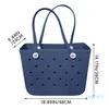 Borse da spiaggia Borsa grande Summer Eva Basket Borsa da donna in silicone con fori Custodia traspirante