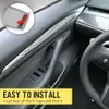 Rivestimento del pannello del cruscotto per Tesla Model 3 2022-2021 ABS lucido in fibra di carbonio modello copertura del cruscotto cappuccio decorativo avvolgente per accessori interni Tesla PQY-FBL32