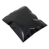 Sac auto-scellant en plastique PE noir refermable réutilisable cadeau épicerie électronique cadeau artisanat stockage pochettes d'emballage LX5494