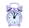 Retro Cute Mini Cartoon Metal Alarm Clocks Round Number Double Bell Desk Table Digital Clock Home Decor Candy Color RRA