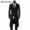 Herenwol Blends S-9XL Men Coat 50% Langere lengte knie-lengte knappe wollen slanke Britse stijl 19217 NADI22