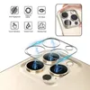 3D HD Clear Clear Resistente alla fotocamera posteriore Protettore Lens Temped Glass con cerchio flash per iPhone 15 15Plus 15 Pro Max iPhone 14 13 12 Mini 11 Pro Max