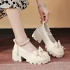 Sandales Lolita chaussures femmes Style japonais Mary Jane Vintage talons hauts peu profonds plate-forme épaisse Cosplay femme 230320