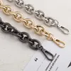 Bag Parts Accessories 175mm Wide O Shape Aluminum Big Chain DIY High Quality Replacement Metal Shoulder Crossbody Strap Handbag Handle 230320