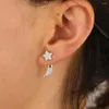 Stud Earrings 2023 Summer Jewelry Shooting Star Double Sided Earring 925 Sterling Silver