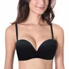 Bras Yandw Nude Black White Self -Aledsive Magic 12 стаканов гладкие отжимания вверх по бретелек -бретелек.