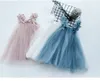 Kız Elbiseler Yaz Tatlı Sevimli Yaprak Şeklinde Sırıştırıcılar Fuffy Prenses Elbise Pamuk İplik Kızlar KIZ KIZ KURULU 3-14Y 230320