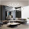 Pendant Lamps Stair Led Lamp Simple Modern Highrise Empty Living Room Creative Personality Long Line Chandelier For Villa Hall Drop Dhurc