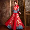 Ethnische Kleidung Frühling Traditionelle Show Braut Verheiratete Anzüge Chinesischer Stil Hochzeit Formales Kleid Weiblicher Abend Cheongsam Kimono Übersee