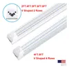 Tubes LED 8 luminaires de magasin 8 pieds en forme de V 4 pieds 8 pieds T8 porte de refroidisseur de tube intégré double rangées rangées 120W livraison directe de garage Dhpqn