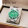 GMT Mekanisk klocka 41mm män Luxury Watch Full Stainless Steel Bioceramic Montre de Luxe 16710 Green Luminous Designer Watches Gliding Clasp SB005 C23