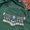 Choker Gypsy Turkish Coin Tassel Neckor för kvinnor Bohemiska multikolorer Harts Pärlor Shoker Halsband Afghan Party Jewelry Gift