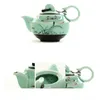 Cups Saucers 9 Pcs Porcelain Tea Set Cup Heat Insulated Chinese Ceramic Teapot With Filter Celadon Luxury Teaset Saucer Sets B009