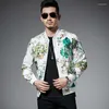 Men's Jackets Green Mens Floral Chaqueta De Beisbol Para Hombre Jaquetas Hip Hop Men Zipper Coat Designer Male Jacket 5xl